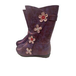 Kenneth Cole Reaction Girls' Purple Elsa Flowers Boots 9